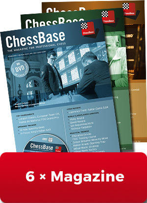 ChessBase Magazin 1 Jahr + 6 Monate Premiummitgliedschaft für Ihren ChessBase Account