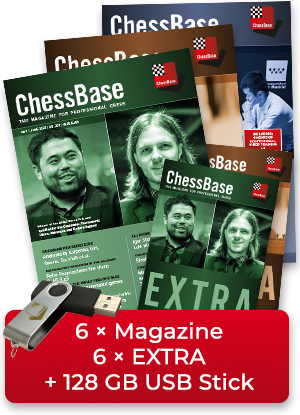 ChessBase Magazin Jahres-Abonnement plus EXTRA - original ChessBase USB-Stick mit 128 GB *