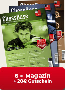 ChessBase Magazin Jahres-Abonnement (6 Ausgaben ChessBase Magazin) + 20 Euro Gutschein
