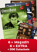 ChessBase Magazin Jahres-Abonnement plus EXTRA  + 20 Euro Gutschein