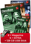 ChessBase Magazin Jahres-Abonnement plus EXTRA - original ChessBase USB-Stick mit 128 GB *