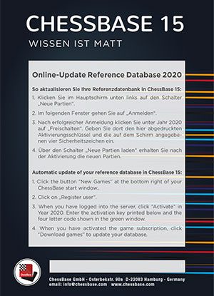 Die neue Datenbank Chessbase 15 Edition 2020 Big Database 2020 als Neuware 