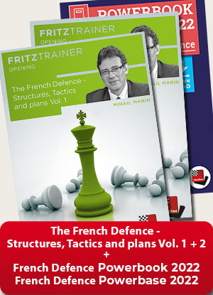 image of product: The French Defence - Structures, Tactics and plans Vol.1 & 2 plus Powerbook/base