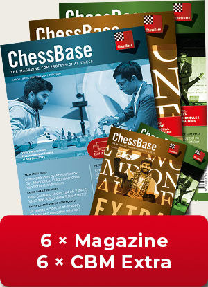 image of product: ChessBase Magazine annual subscription plus EXTRA - plus 6 months Premium Membership for free!