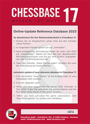 Chessbase Online Update Reference Database All New Lots 01.01.-31.12.2023