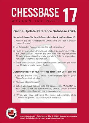  ChessBase 17 Starter Package EDITION 2024: ChessBase 17 Chess  Database Management Software Program Bundled with Big Database 2024 and  ChessCentral's Chess King Flash Drive