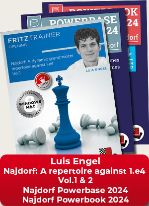 image of product: Najdorf: A dynamic grandmaster repertoire against 1.e4 Vol.1 & 2 + Najdorf Powerbase & Book 2024