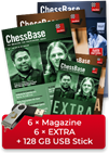 ChessBase Magazine annual subscription plus EXTRA - original ChessBase USB stick with 128 GB *