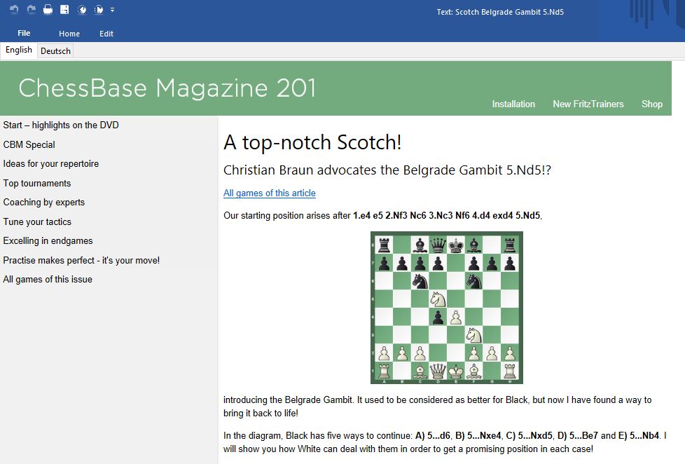 ChessBase Magazine (CBM) 201