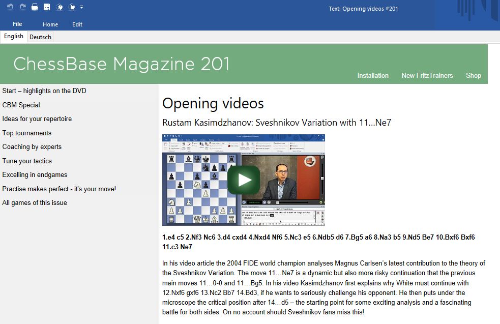 ChessBase Magazine (CBM) 201