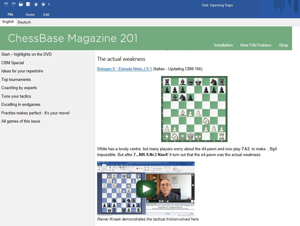 ChessBase Magazine (CBM) 201