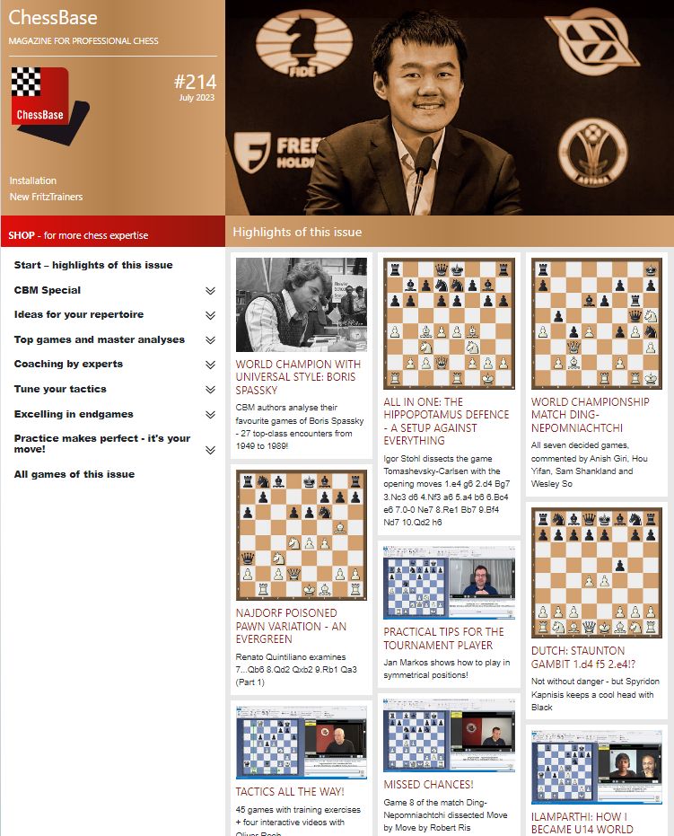 ChessBase Magazine 210 (DVD + print) - Schachversand Niggemann