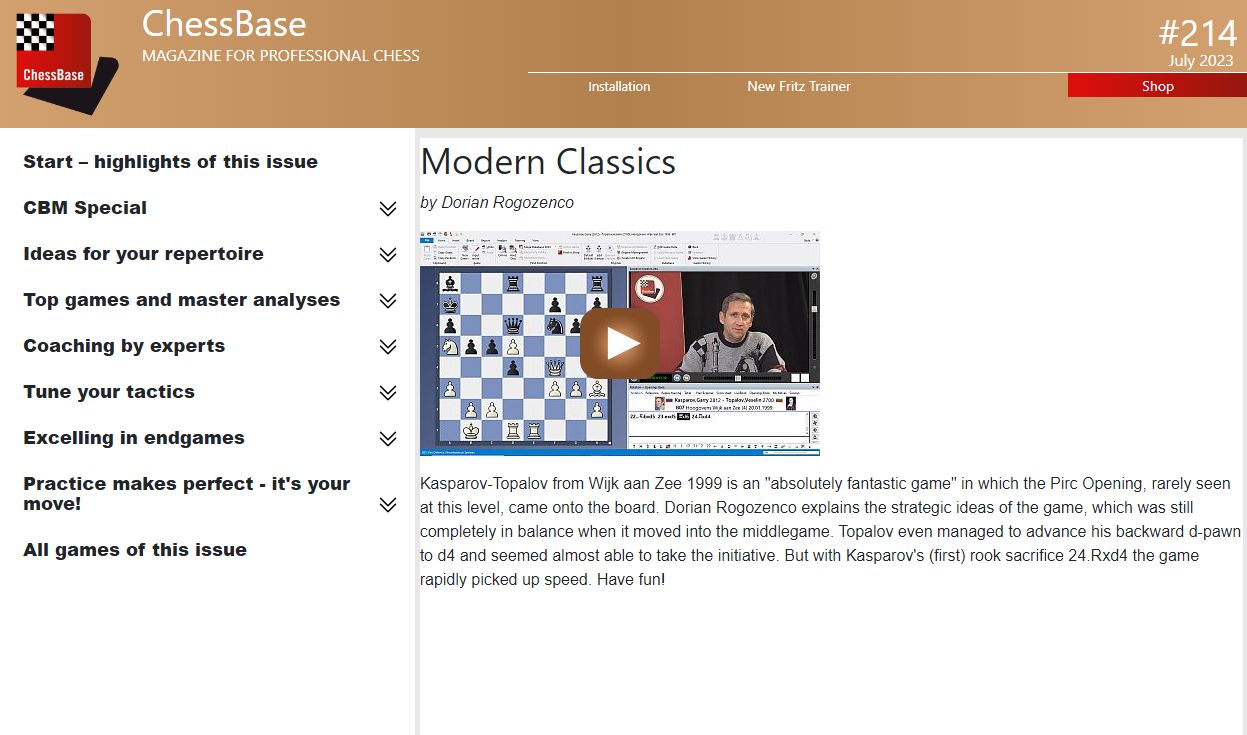 ChessBase Magazine 207 (DVD + print) - Schachversand Niggemann