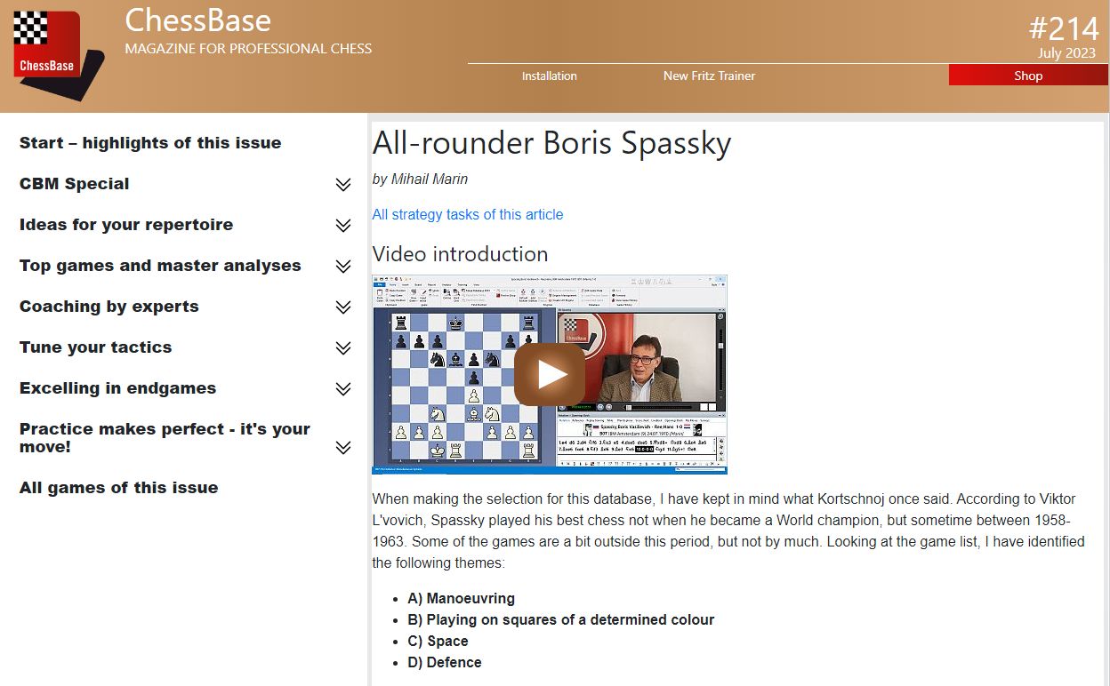 ChessBase Magazin Show zur Ausgabe 146 Februar 2012 