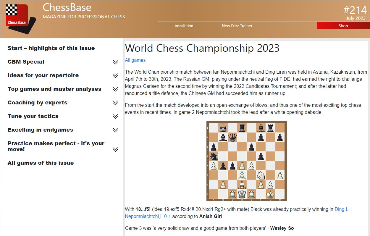 Chessbase Magazine 212