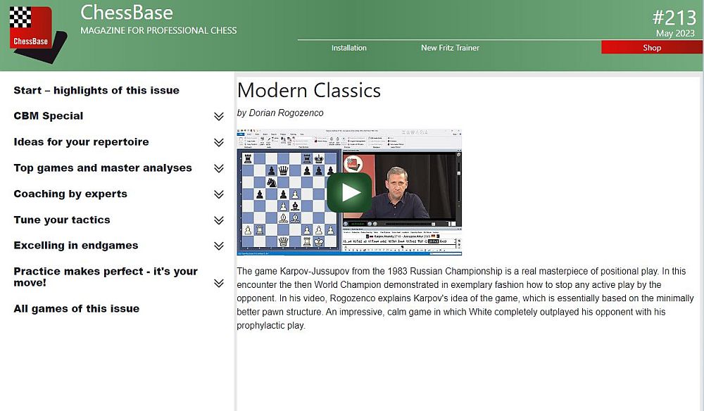 ChessBase Magazine 213