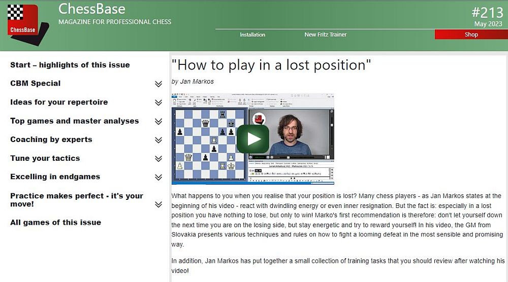 ChessBase Magazine 213