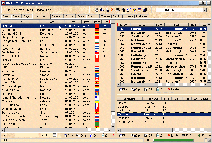 Chessbase Database