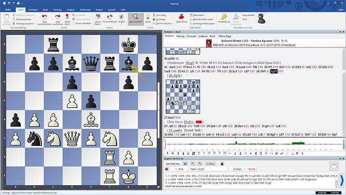 Freeware against commercial chess software: Arena 3.5.1 vs Chessbase Fritz  17 - Chess Forums 